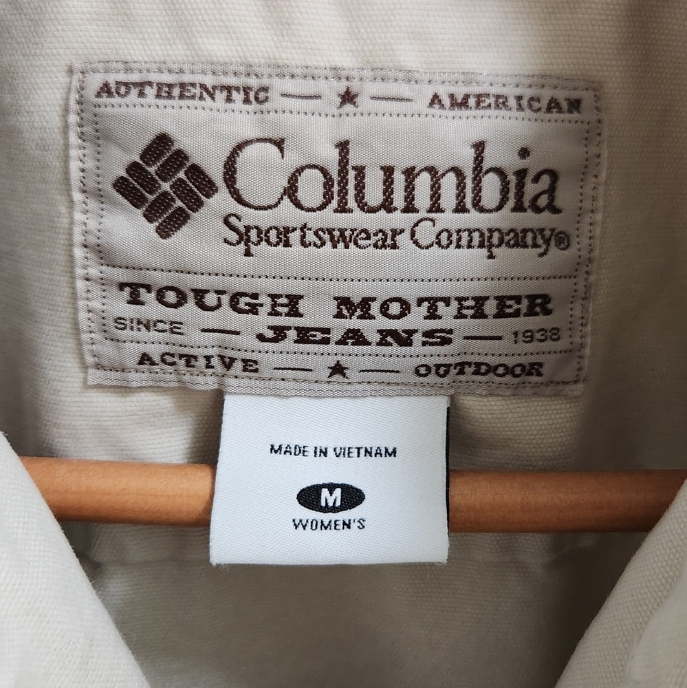 Columbia Women’s Cream Trucker Jacket  Size Medium - Picture 7 of 11